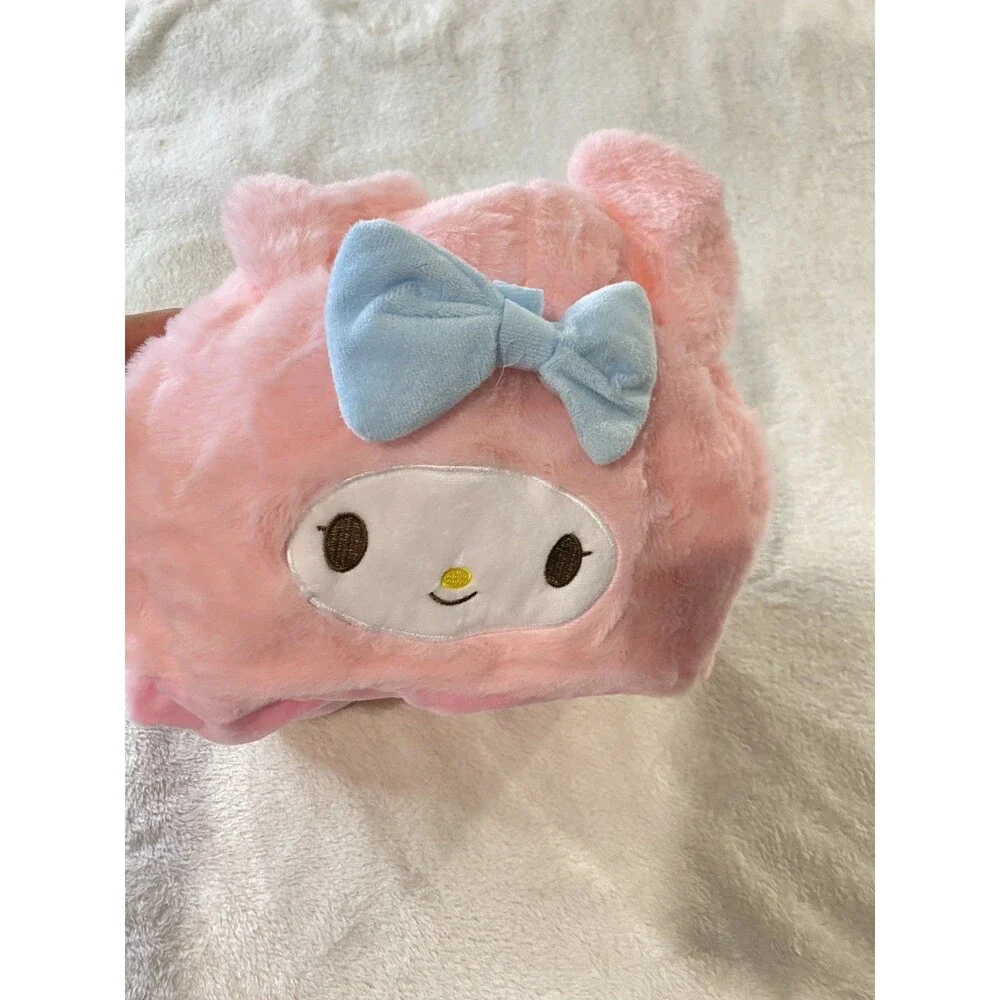 Sanrio My Melody Hooded Travel Neck Pillow Convertible Plush Pink Cute Kawaii